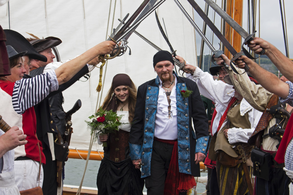 Conwy Pirate Weekend wedding