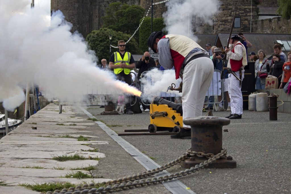 Conwy Pirate Weekend canon fire