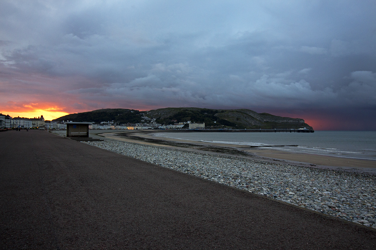 The beautiful view of the Great Orme from the finish line.