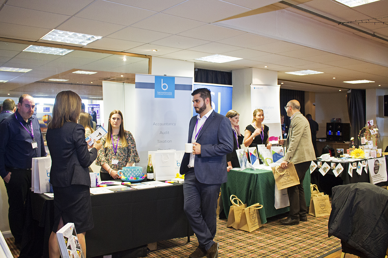Businesses networking together,